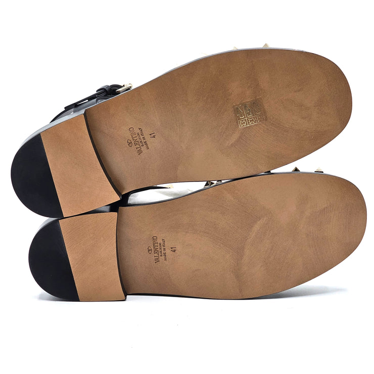 Valentino Rockstud Leather Fisherman's Sandals