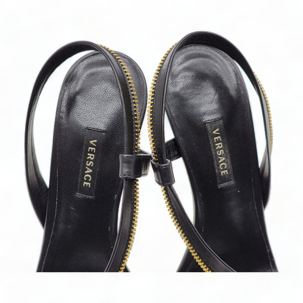 Versace Safety Pin Heeled Sandals