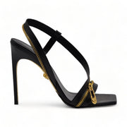 Versace Safety Pin Heeled Sandals