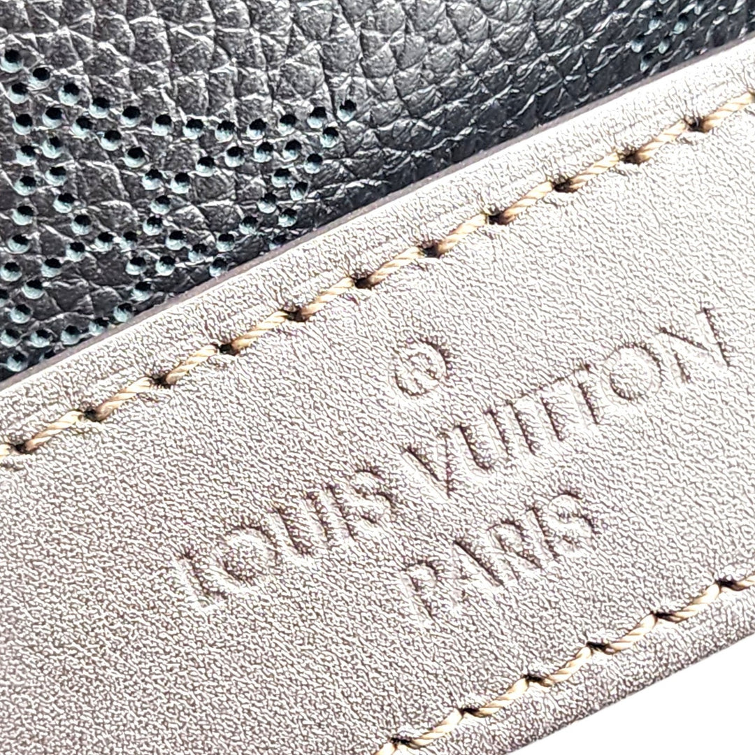 Louis Vuitton Girolata Mahina Leather Black Monogram Bucket Tote Bag - Preowned