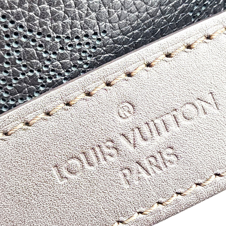 Louis Vuitton Girolata Mahina Leather Black Monogram Bucket Tote Bag - Preowned