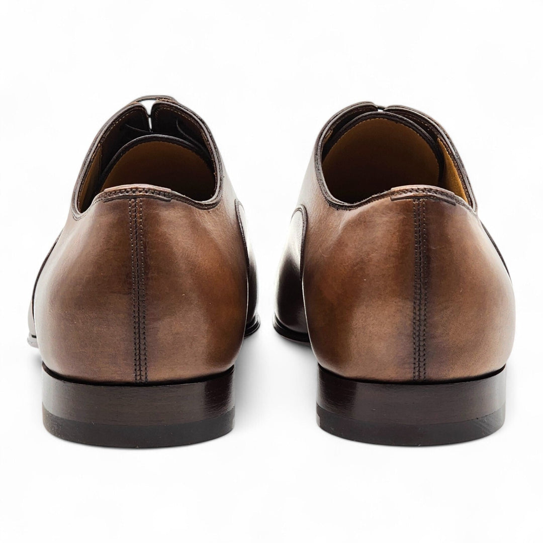 Christian Louboutin Greggo Leather Oxford Shoes Brown EU 41 US 8