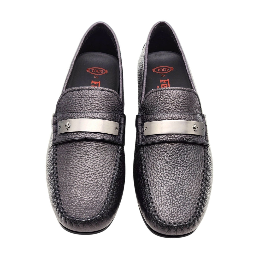 Tod’s for Ferrari Leather Gommino Driving Loafers Black UK 7 US 8
