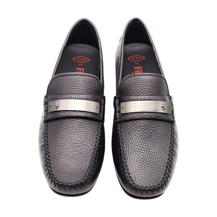 Tod’s for Ferrari Leather Gommino Driving Loafers Black UK 7 US 8