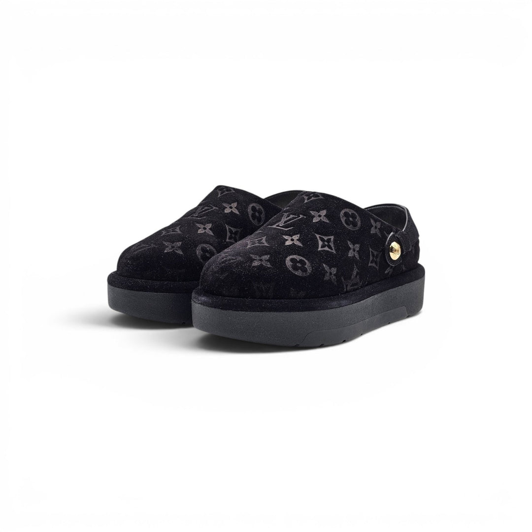 Louis Vuitton Aspen Platform Closed Mule Clogs Suede 1ADCEP EU 38 US 8 $2210