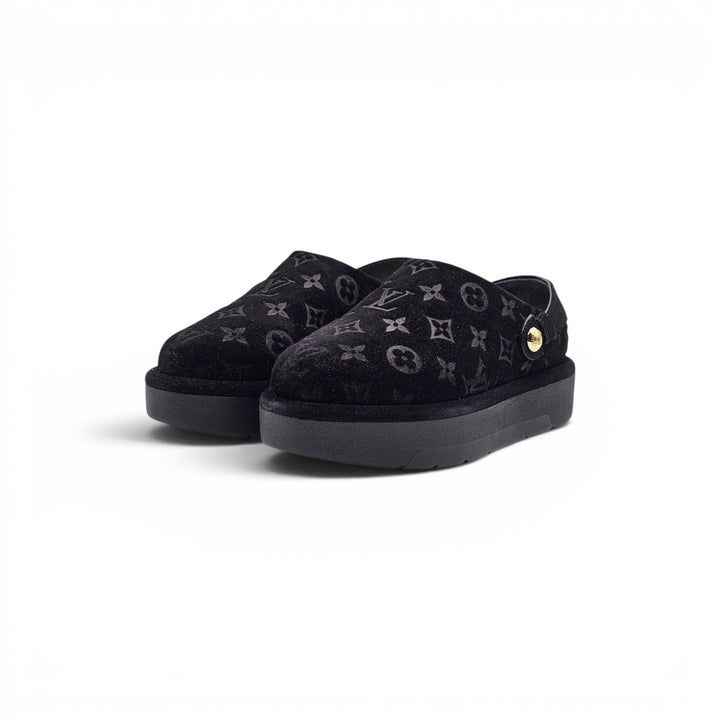 Louis Vuitton Aspen Platform Closed Mule Clogs Suede 1ADCEP EU 38 US 8 $2210