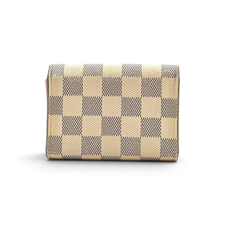 Louis Vuitton Damier Azur Rosalie Coin Purse Wallet Rose Ballerine Pink N61276