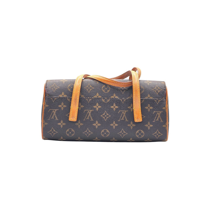Louis Vuitton Monogram Sonatine Canvas Shoulder Bag Handbag Brown