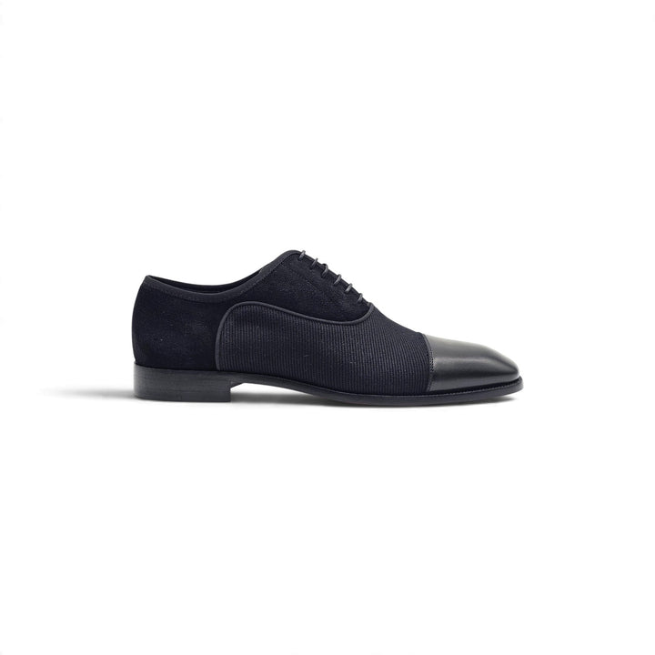 Christian Louboutin Greggo Leather Mix Media Oxford Shoes Black EU 41.5 US 8.5