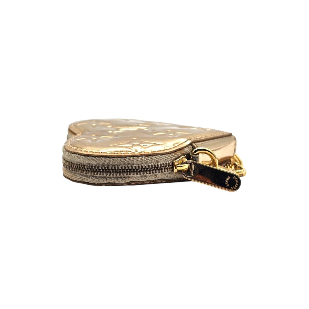 Louis Vuitton Miroir Porte Monnaie Coeur Heart Coin Purse Case Gold M93567