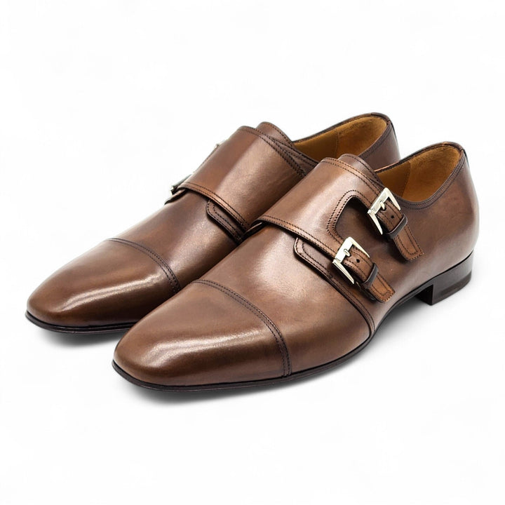 Christian Louboutin Mortimer Monk Leather Shoes Brown EU 42 US 9
