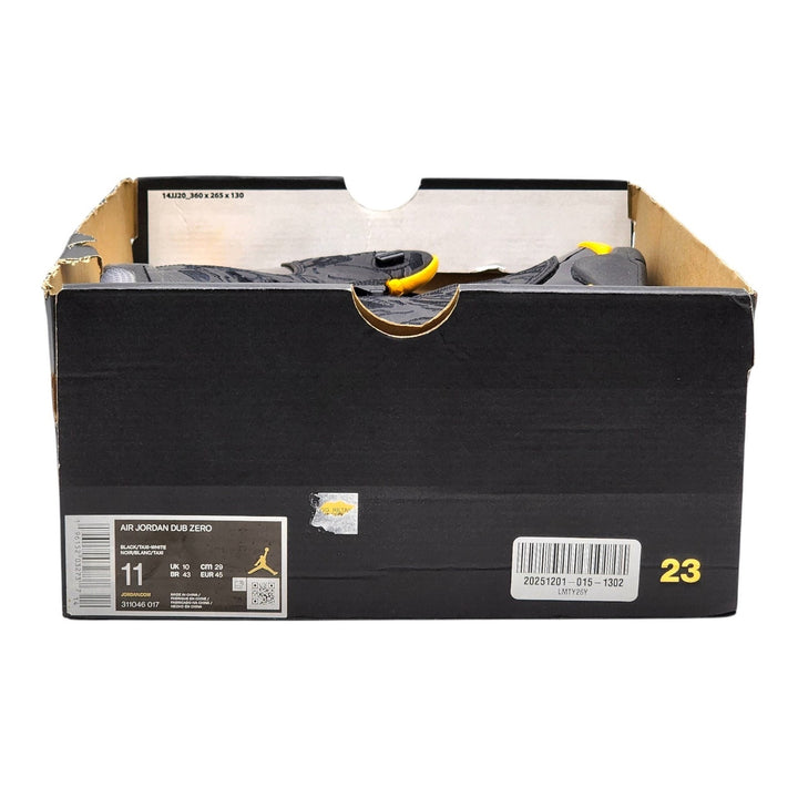 Nike Air Jordan Dub Zero Basketball Sneakers 311046-017 Black Taxi US 11 - NWB