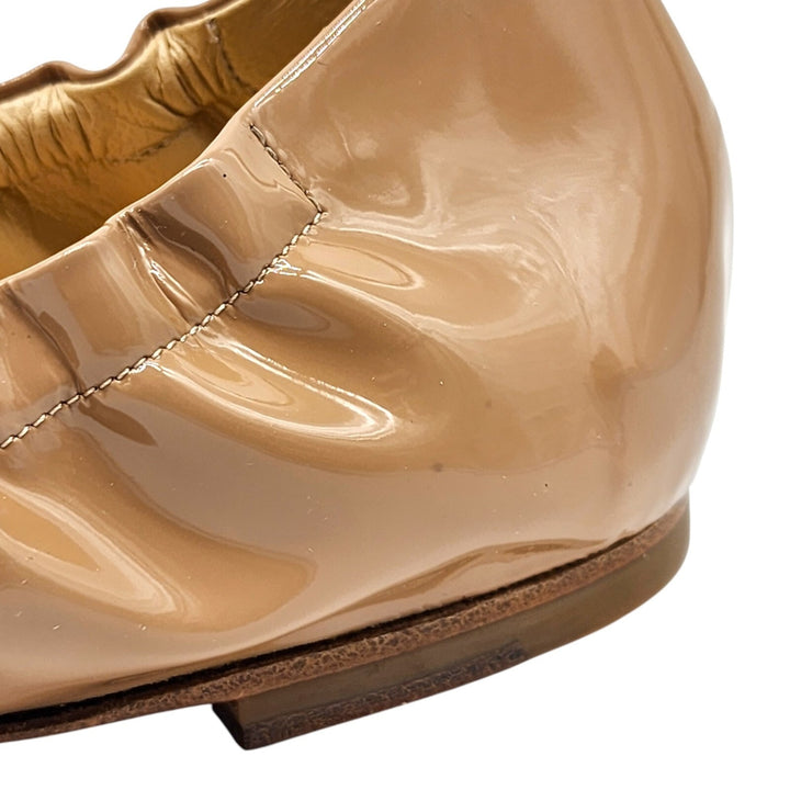 Christian Louboutin Gloriana Flat Patent Leather Ballet Flats Nude EU 40 US 9.5