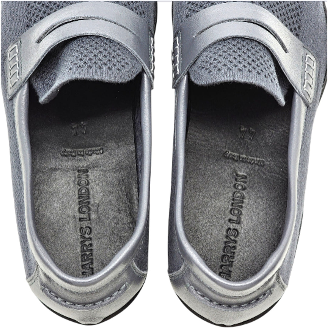 Harrys London Basel Knit Cotton Men's Loafers Charcoal US 11 EU 44
