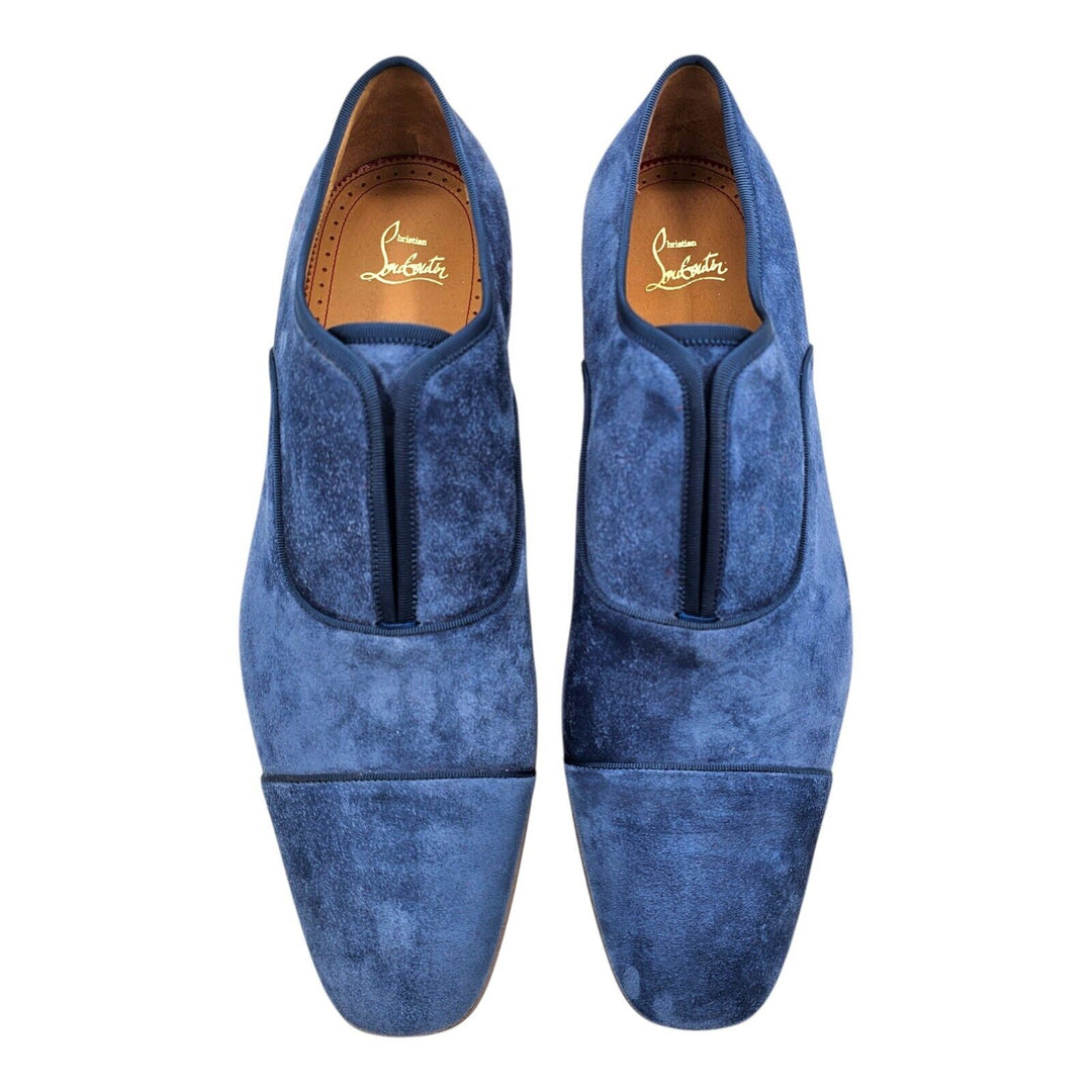 Christian Louboutin Alpha Male Oxford Suede Shoes - Blue EU 45.5 / US 12.5 $995