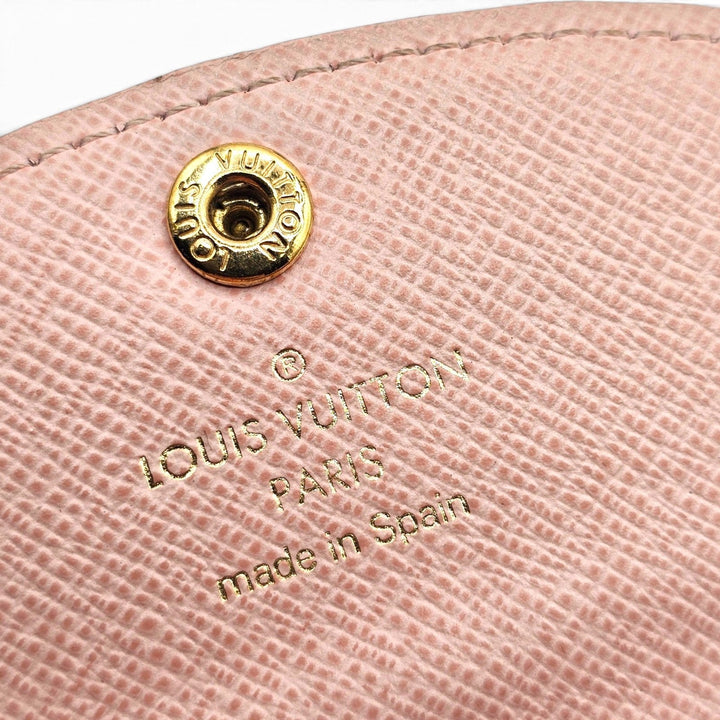 Louis Vuitton Damier Azur Rosalie Coin Purse Wallet Rose Ballerine Pink N61276