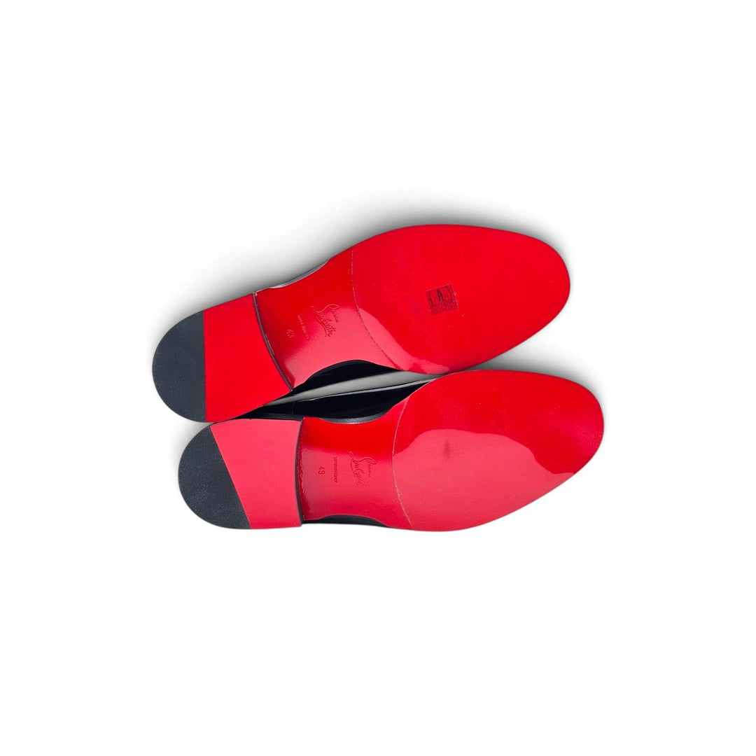 Christian Louboutin Moustachou Leather Derby Shoes Black EU 43 US 10 NWOB $1,250