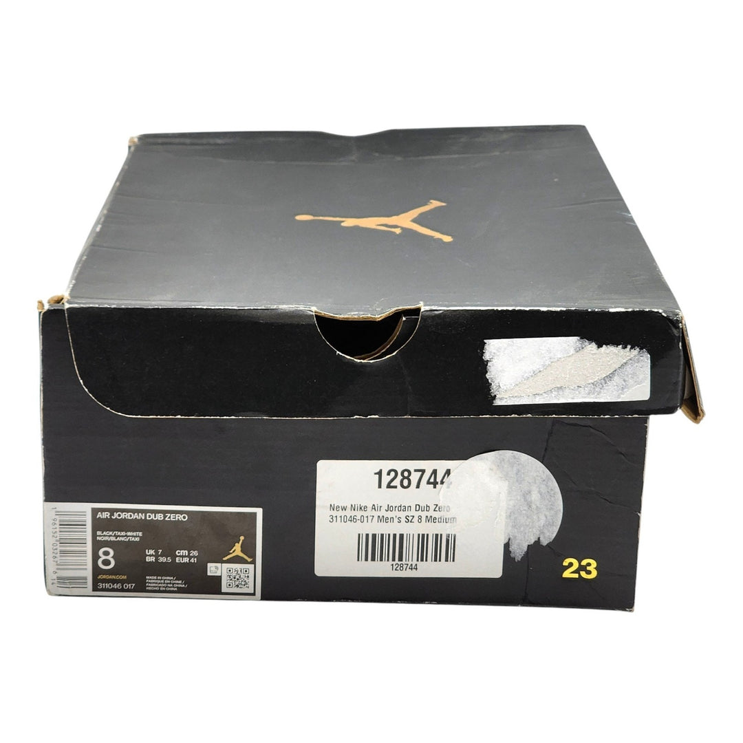 Air Jordan Dub Zero 311046- 017 Men’s Sneakers Black Taxi EU 41 US 8 - NWB
