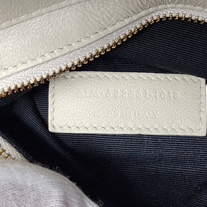 Saint Laurent Crossbody Shoulder Bag Satchel Cream Leather 532561 – Preowned