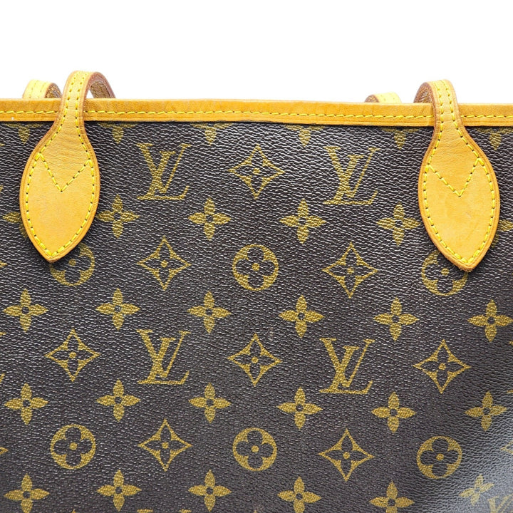 Louis Vuitton Neverfull MM Monogram Canvas Tote Bag M40156 Brown