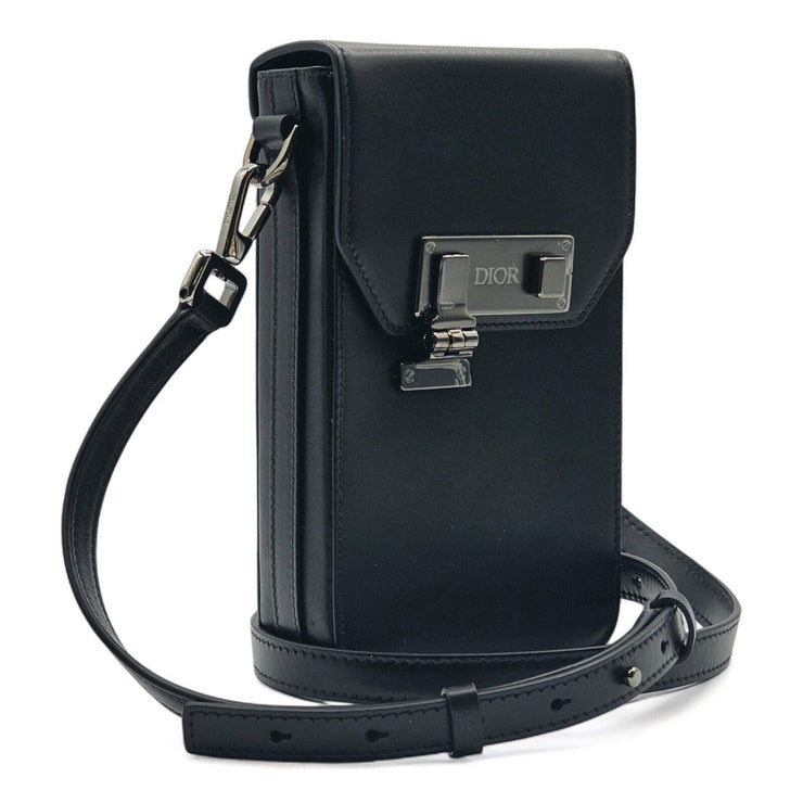 Dior Vertical Pouch Lock Bag Black