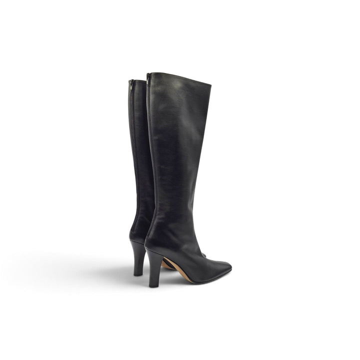 The Row Mona Knee High Boots Black Leather EU 37 US 7 - NWB $3090