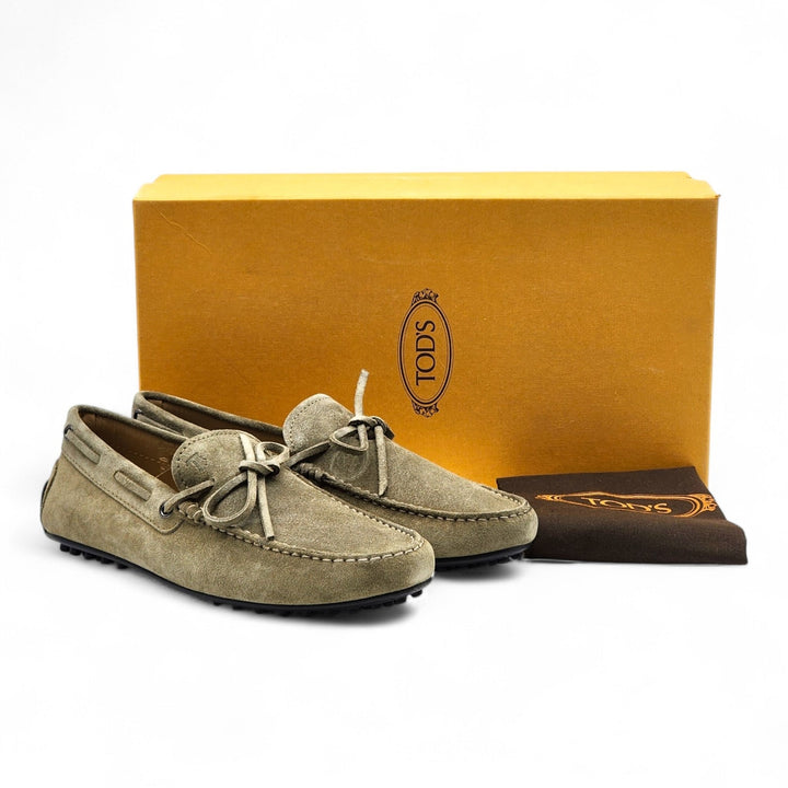 Tod's City Gommino Driving Men's Suede Loafers Light Brown UK 6 US 7.5 - $695