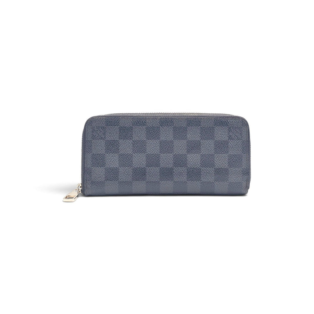 Louis Vuitton Damier Graphite Zippy Organizer Wallet Black Gray N00056