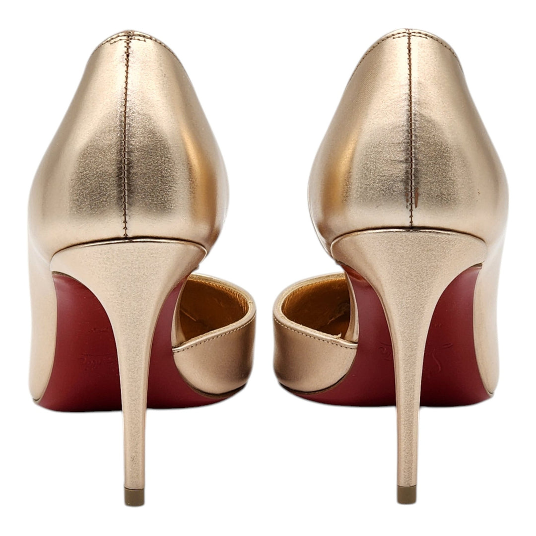 Christian Louboutin Iriza Leather Pumps 85 mm - Gold - EU 36 US 5.5 - $845