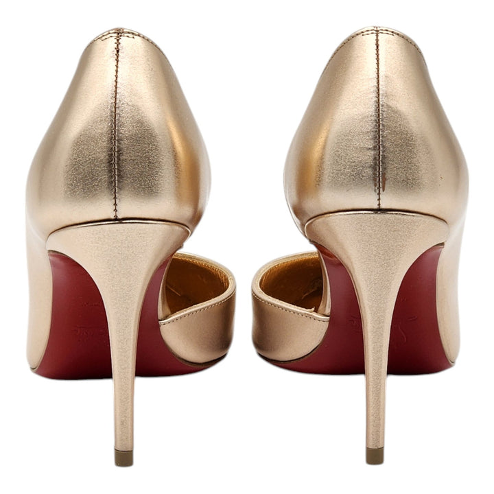 Christian Louboutin Iriza Leather Pumps 85 mm - Gold - EU 36 US 5.5 - $845