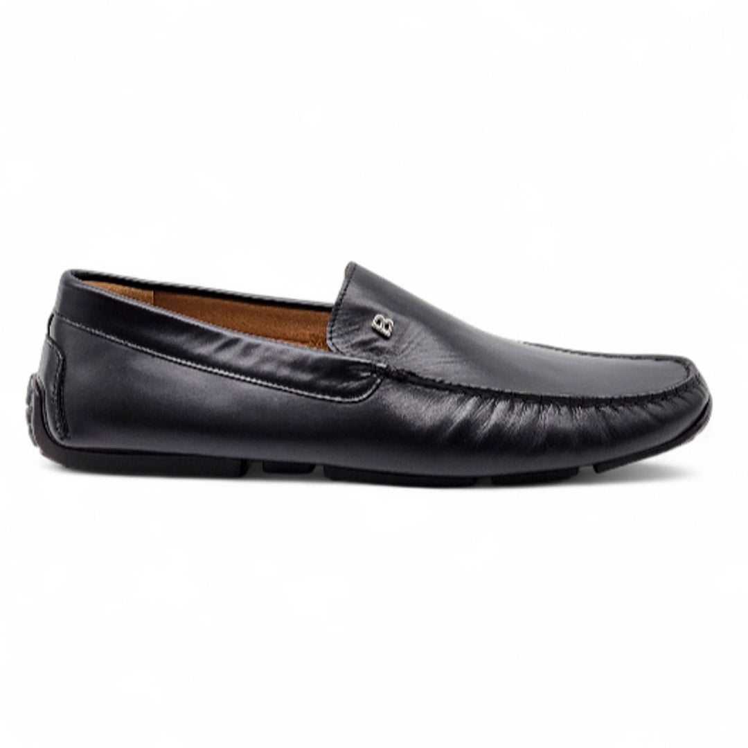 Bally Men’s Leather Driver Loafers Black UK 12 US 13 EU 46