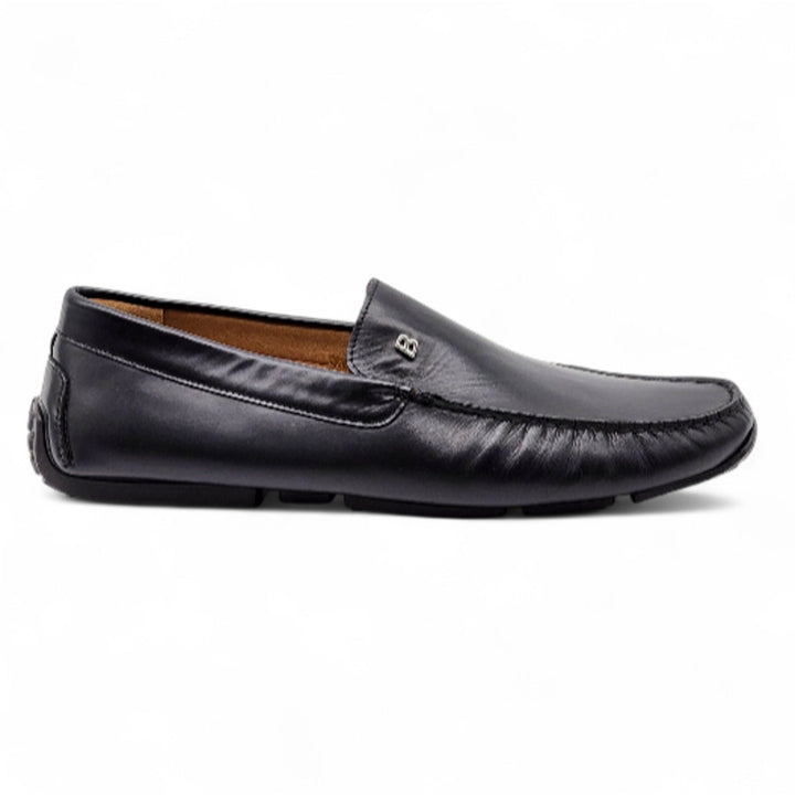 Bally Men’s Leather Driver Loafers Black UK 12 US 13 EU 46