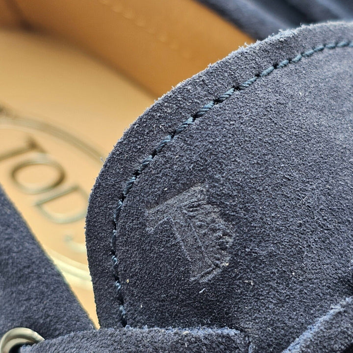 Tod's Driving Shoes City Gommino Suede Loafers Blue US 6.5 UK 5.5