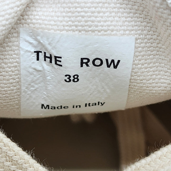 The Row Bonnie Canvas and Suede Sneakers Ivory EU 38 US 8