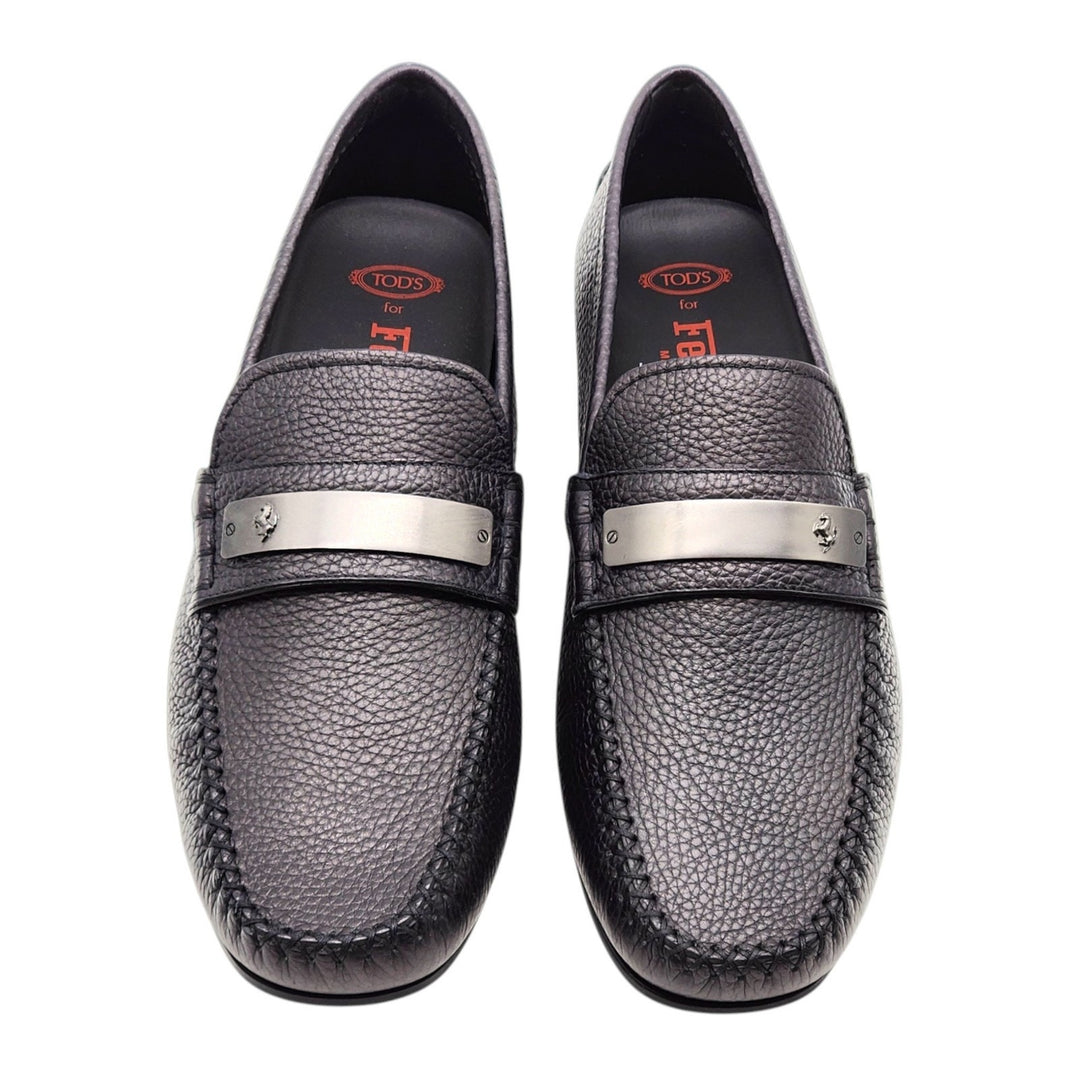 Tod’s for Ferrari Gommino Driving Leather Loafers Black UK 7 US 8.5