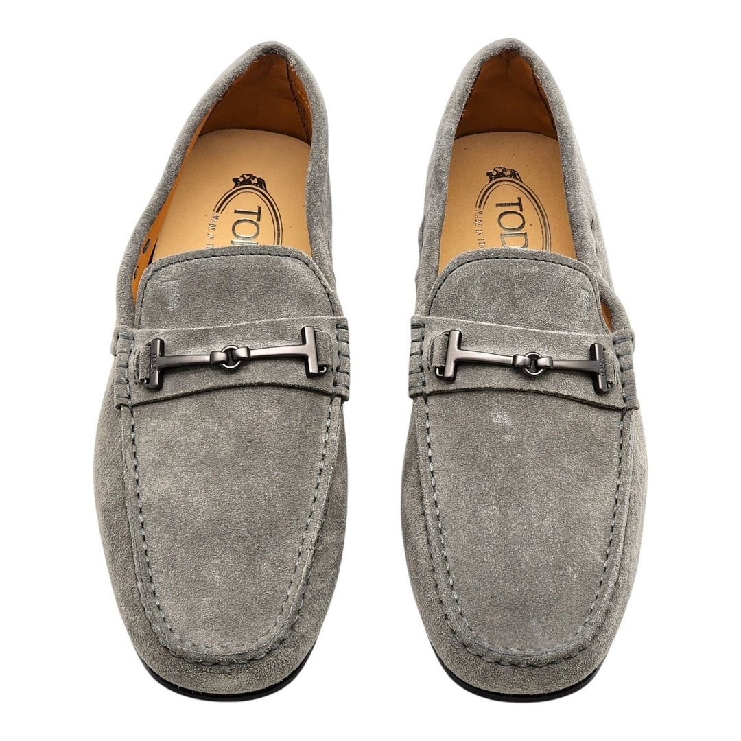 Tod’s City Gommino Driving Men's Suede Loafers Gray UK 8 US 9.5