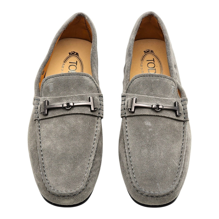 Tod’s City Gommino Driving Men's Suede Loafers Gray UK 8 US 9.5