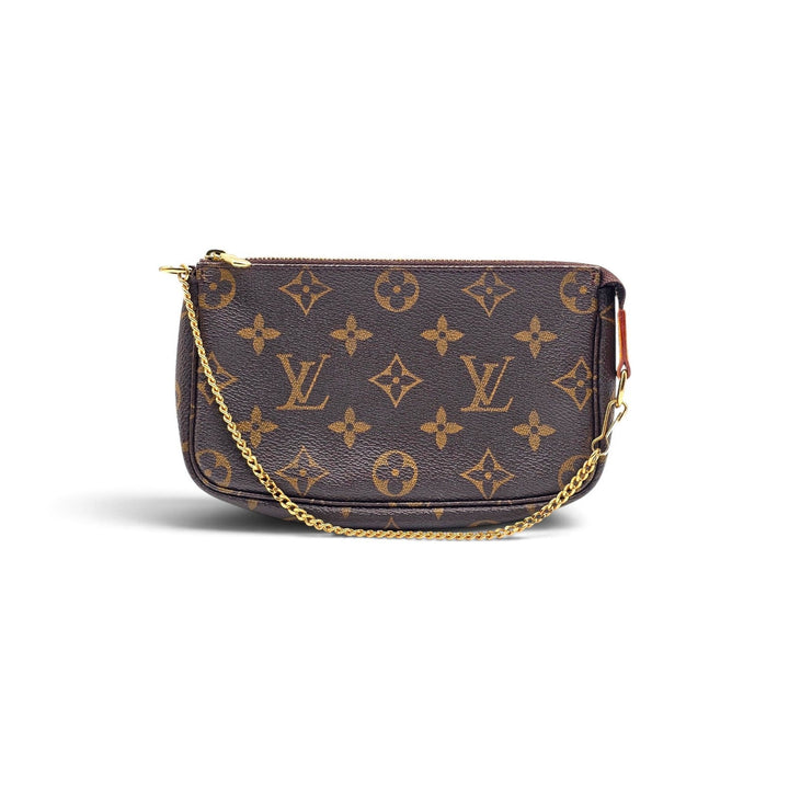 Louis Vuitton Monogram Mini Pochette Accessoires Chain Pouch Bag M58009