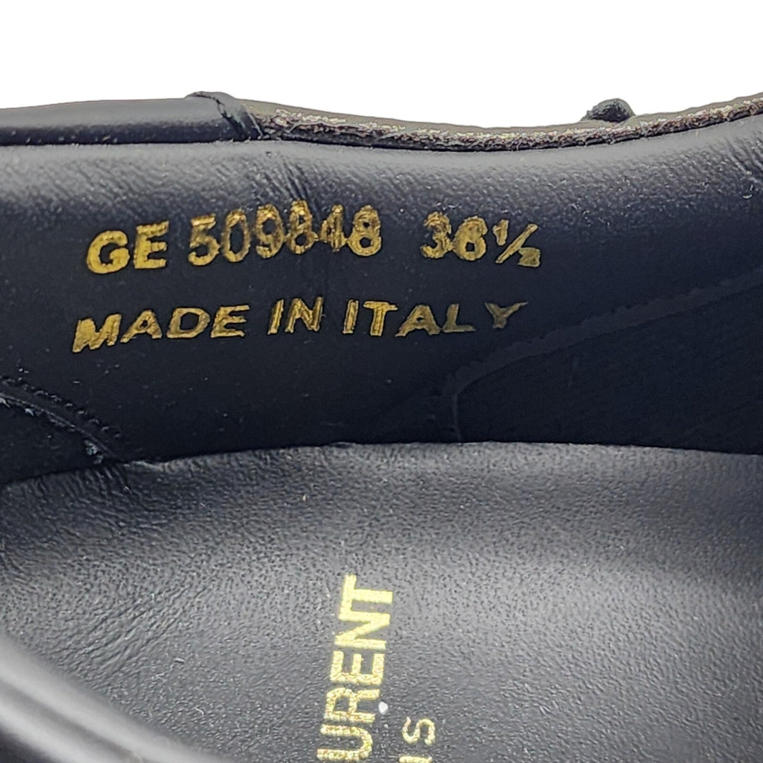 Saint Laurent Court Stars Leather Sneakers Silver EU 36.5 US 6.5