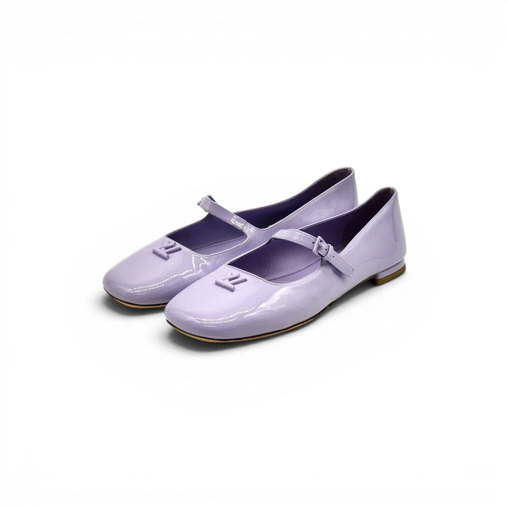 Louis Vuitton Swing Flat Mary Jane Ballerina Lilac Leather Flats EU 39 US 9 NWB