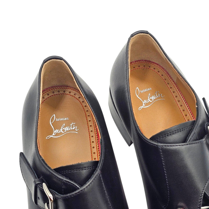 Christian Louboutin Chambelimonk Leather Derby Shoes Black EU 44 US 11 $1490