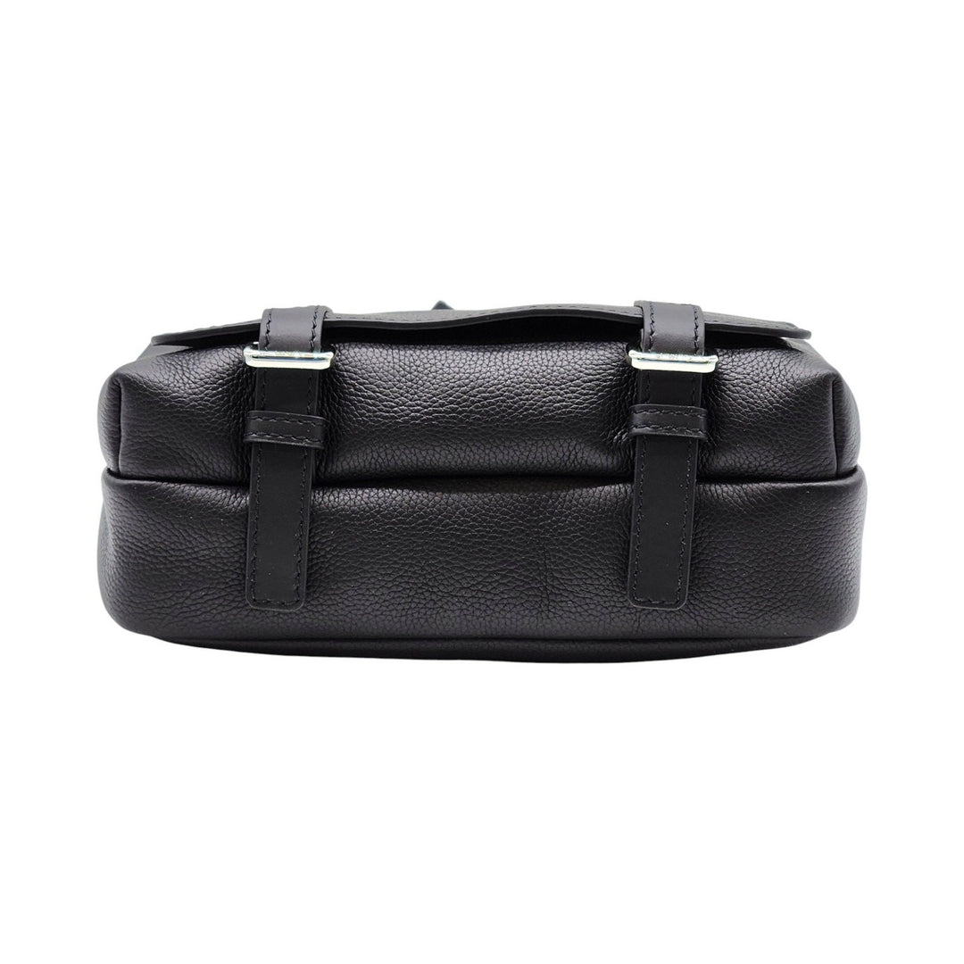 Loewe Military Messenger Crossbody Grained Calfskin Leather Bag Black - Mint