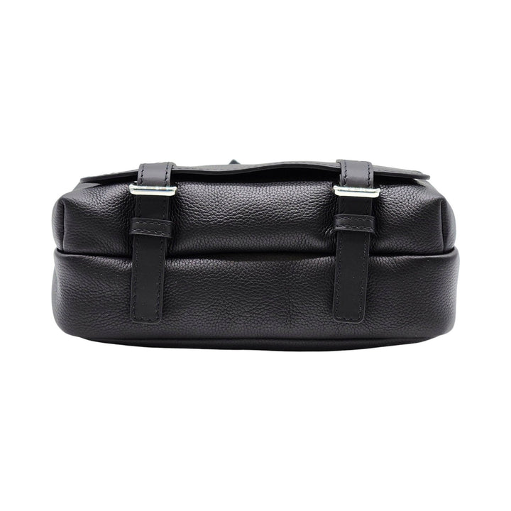 Loewe Military Messenger Crossbody Grained Calfskin Leather Bag Black - Mint