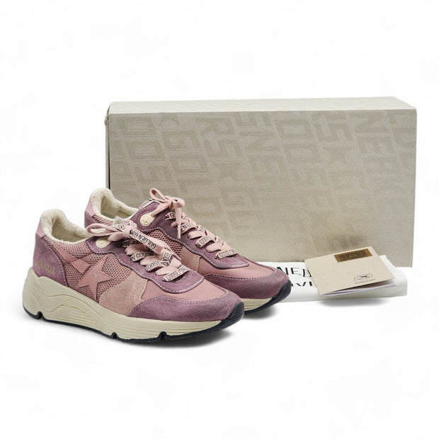 Golden Goose Running Sole Lace-Up Sneakers in Pink 35