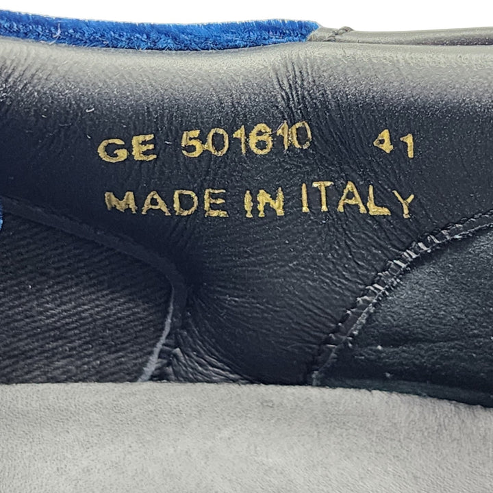 Saint Laurent Court Stars Velvet Sneakers 501610 Blue EU 41 US 8