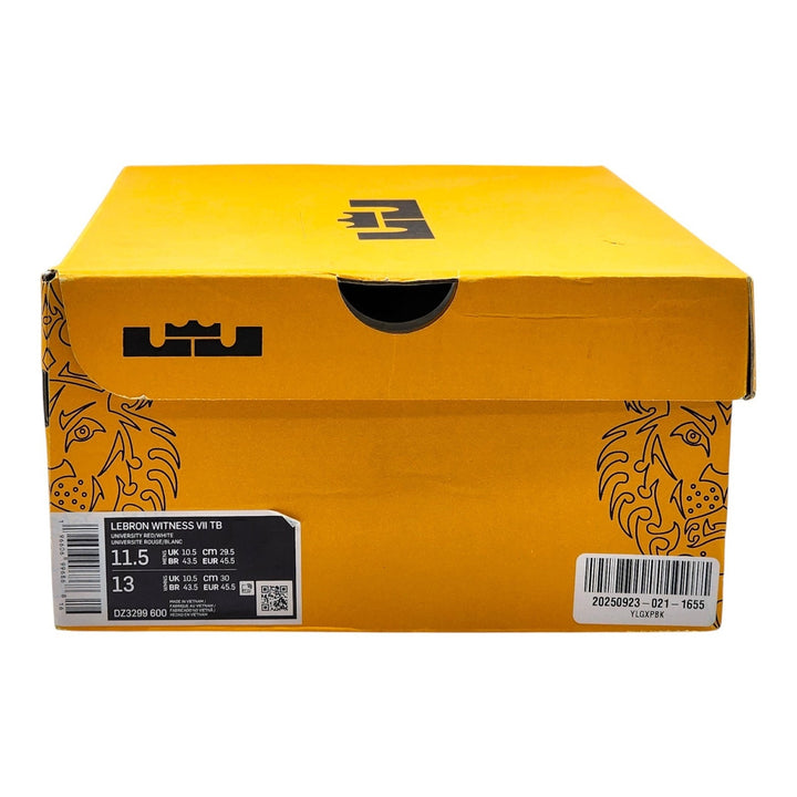 Nike LeBron Witness 7 TB University Red DZ3299-600 Basketball Shoes US 11.5 NWB