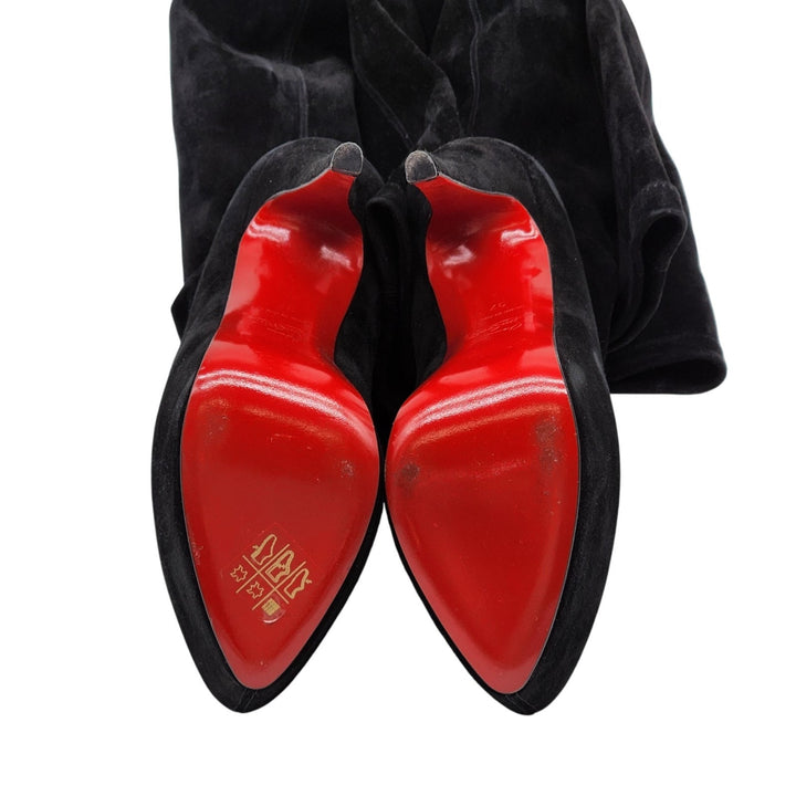 Christian Louboutin Gazolina Over the Knee Platform Suede Boots EU 37 US 6.5