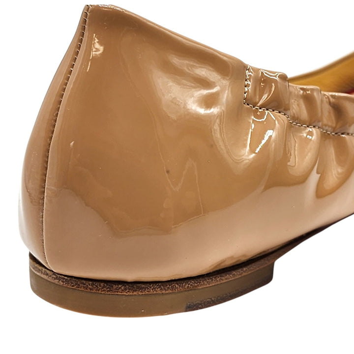 Christian Louboutin Gloriana Patent Leather Ballet Flats Nude EU 41 US 10.5