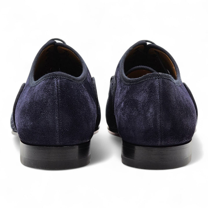 Christian Louboutin Greggo Leather and Suede Oxford Shoes Blue EU 41.5 / US 8.5