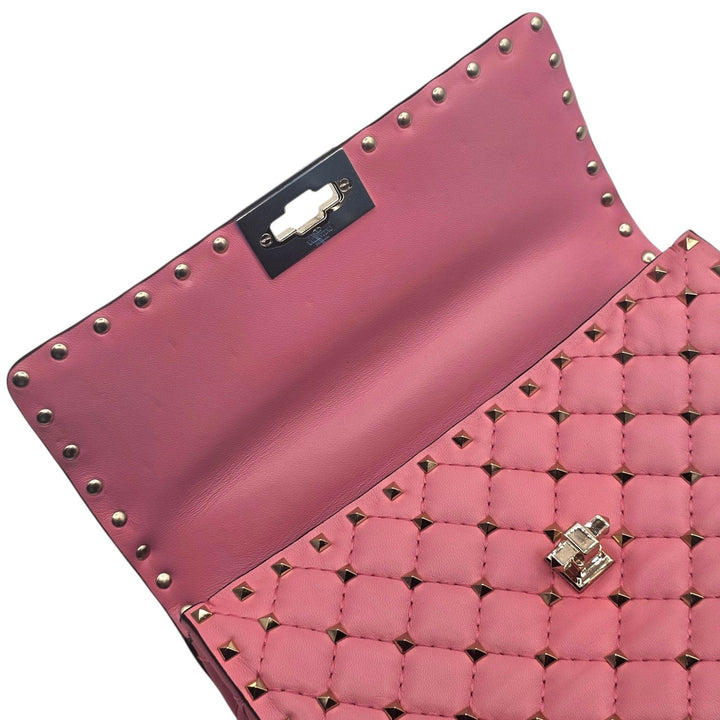 Valentino Garavani Rockstud Spike Medium Pink Leather Shoulder Bag NWOT $3500
